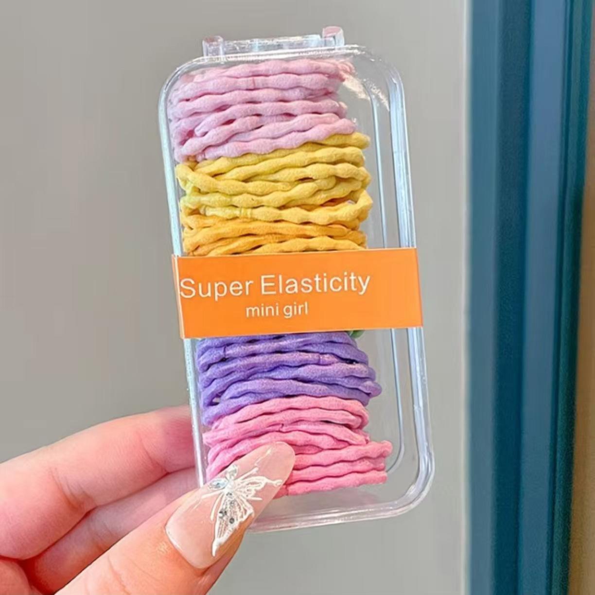 Children s basic hair rope, braided without damaging hair, high elasticity rubber band, boxed headband
