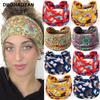 Knot Headband, Color Blocked Pattern Printed Sports Headband, Fashionable Polka Dot Wide Edge Elastic Headband