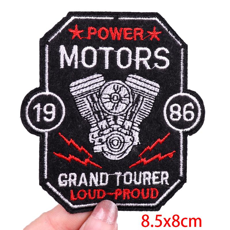 Horror Skull Patch Punk /Letter Embroidered Sew Patch Jackets Backpack Diy Iron On Patches For Clothing Ironing /Stickers 