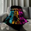 Cartoon K Pop Demon Hunters Theme Flannel Blanket for Kids Gifts Cozy Soft Warm Anime Blankets for Sofa Bed Couch Home Decor