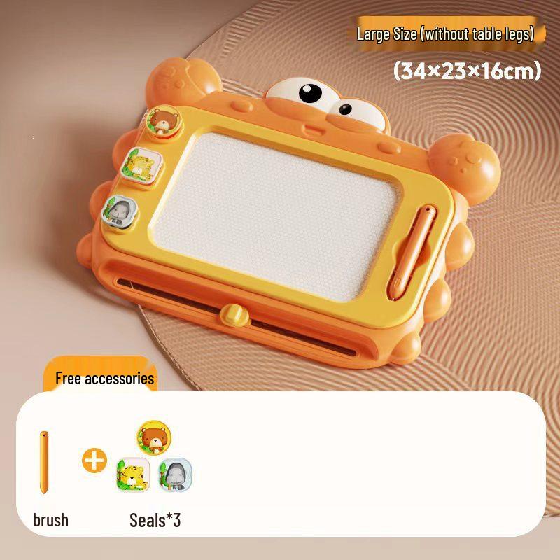 Magnetic Doodle Board with Geometric Stamps - Erasable Drawing Toy for Toddlers and Infants