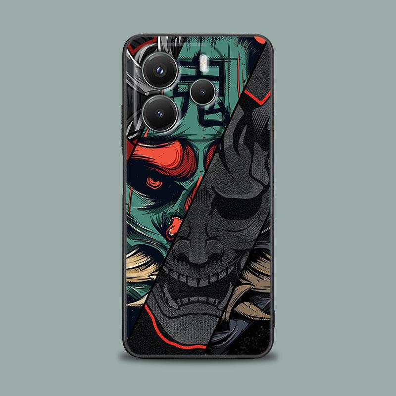 Phone Case for Xiaomi Redmi 15C 14C 12C 13C 4G Redmi Note 15 14 13 12 11 10 Pro Plus 12S Silicone Soft Cover Oni Mask Art Dragon