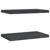 VidaXL Étagères murales 2 pcs 50x30x3 cm noir acier inoxydable, étagère flottante, étagère murale d'exposition, panneau 30294