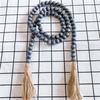 3-piece Wooden Beads Strings Pastoral Color Wooden Beads Tassels String Home Decoration Pendant