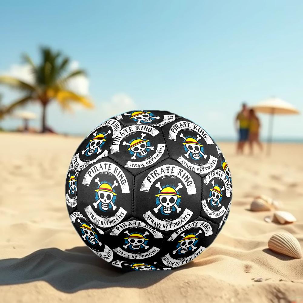 1pc One Piece Logo Football Soccer Ball Size 5 Indoor Soccer Ball Fashion Colorful Backyard Game -Great For Sports Fans Gift HE75