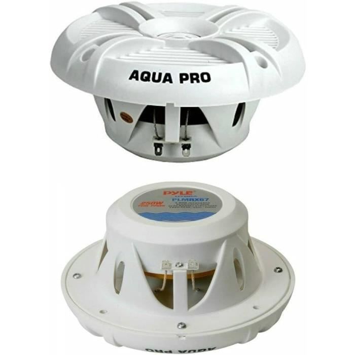 Pyle Haut-Parleurs PLMRX67 Blanc 2 Voies 250 Watts
