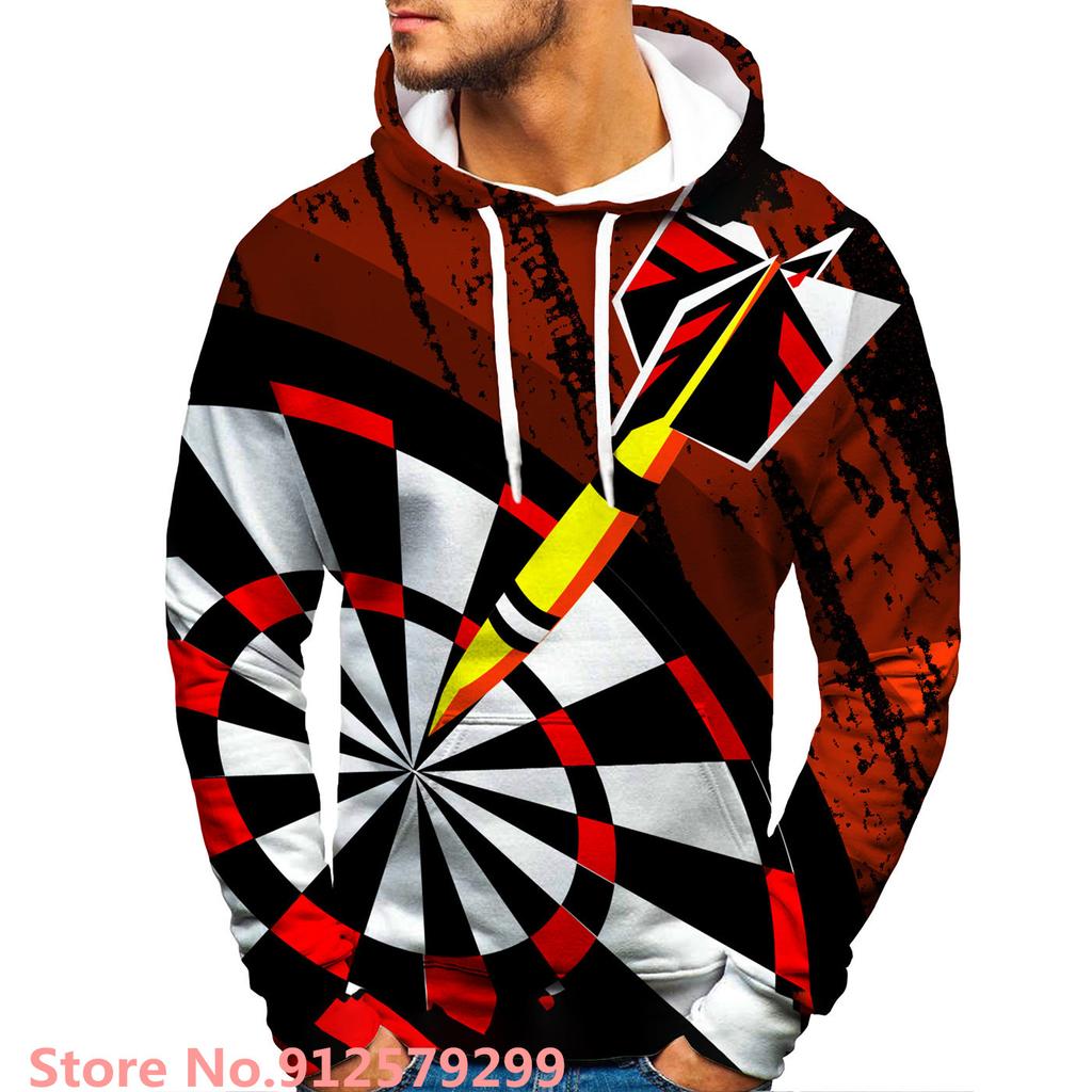 Dart Board Design Hoodies Fashion 3D Printed Sweatshirts Game Harajuku Hip Hop Hoodie Casual Pullover