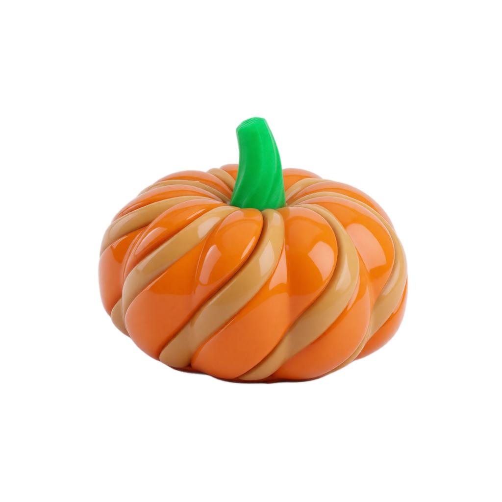 3D Printed Pumpkin Twist Puzzle Toy Stress Relief Fidget Spinner Desk Toy for Adults and Kids Durable Plastic Construction