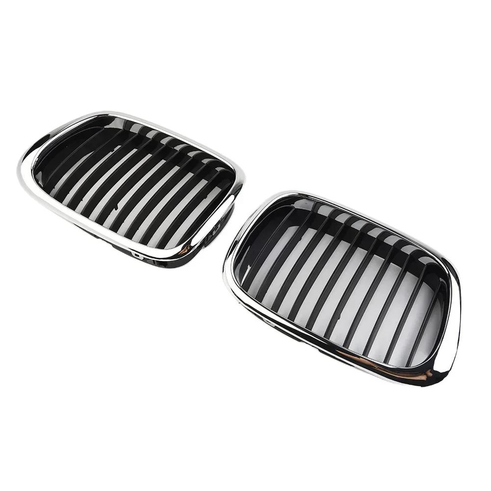 For BMW E39 5-series 525/530/535/540 M5  97-03  ABS Plastic Front Chrome Black Grille Grill Accessories For Vehicles