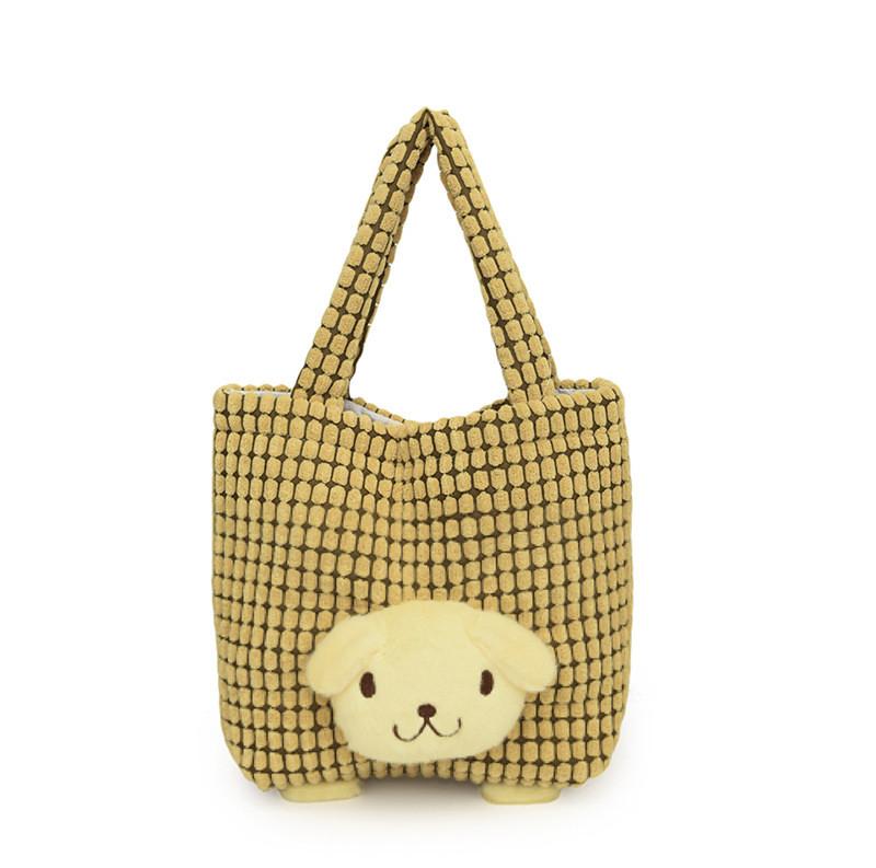 Hello Kitty Pom Pom Purin Melody Handbag With Cartoon Animal Design For Kids And Teen Fashion Yellow