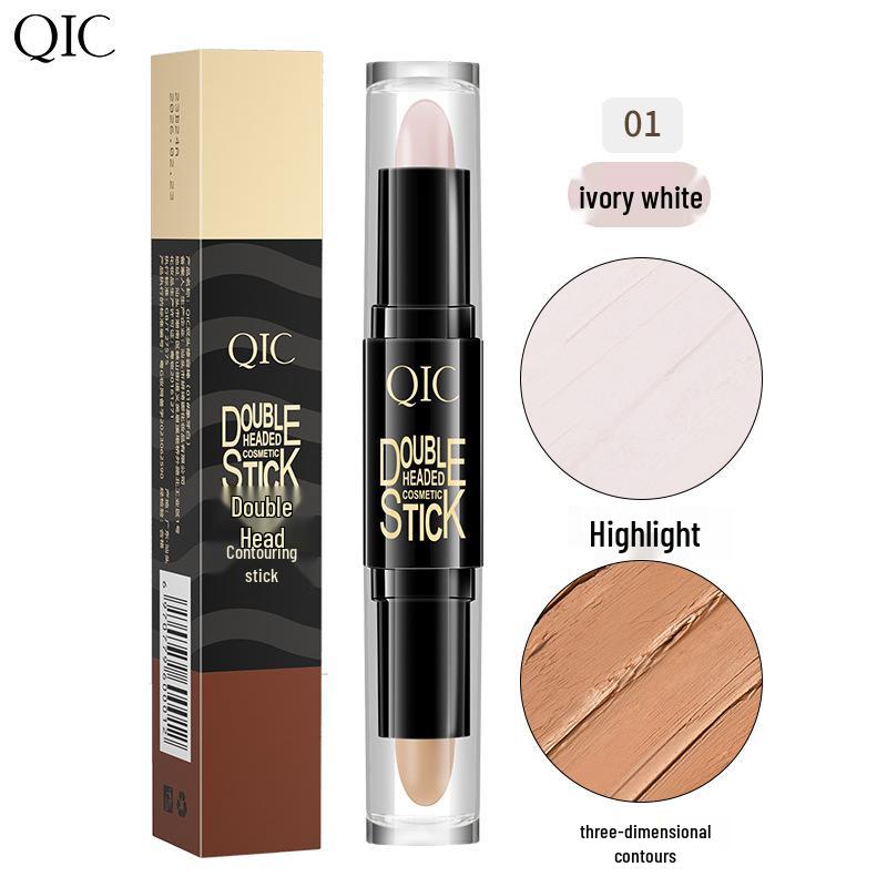 QIC Qini Cai Double-Headed Contour & Highlight Stick for Three-Dimensional Makeup.