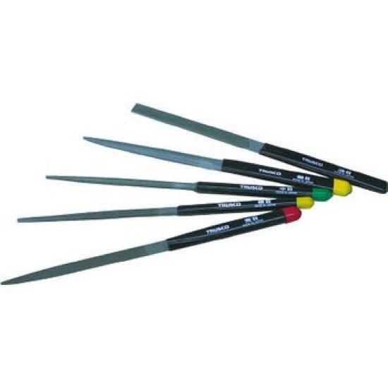 

TRUSCO Set File Flat Oil Grain Total Length 185 Set of 10 THI010-04