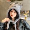 New Thickened Cute Ear Hat Windproof Coldproof Knitted Hat Spicy Girl Hat Girl Boy