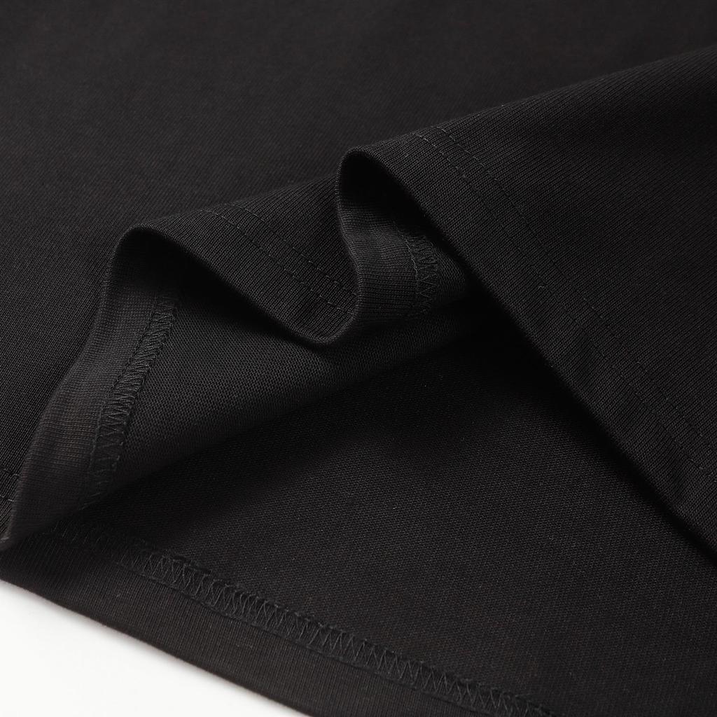 Tricou cu mânecă lungă și guler rotund MM6 Maison Margiela cu număr pe spate pe patru colțuri pentru Toamnă/Iarnă. Strat de bază lejer pentru cupluri.