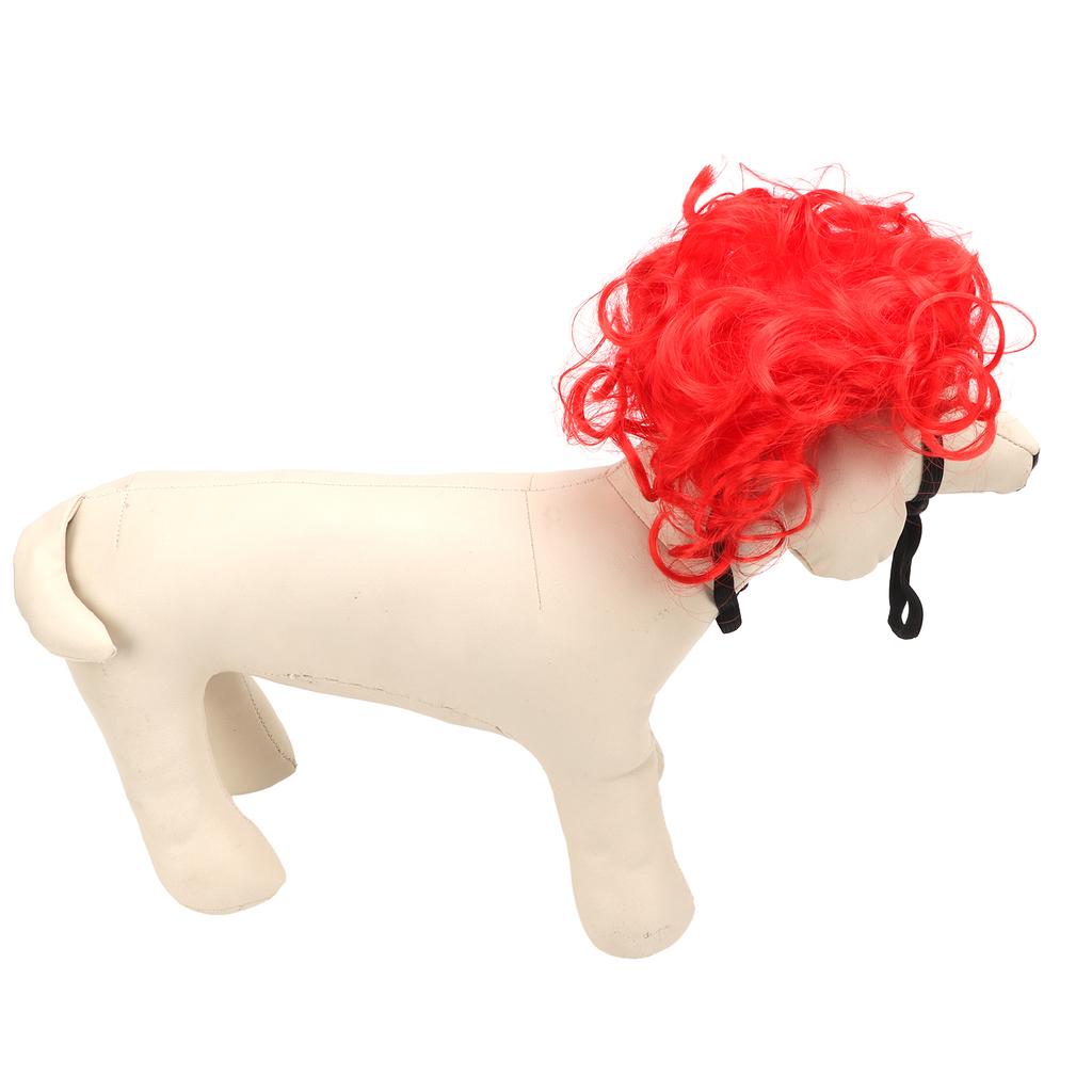 Pet Wig Elastic Band Washable Dog Cosplay Wig for Small Medium Large Dogs Cats