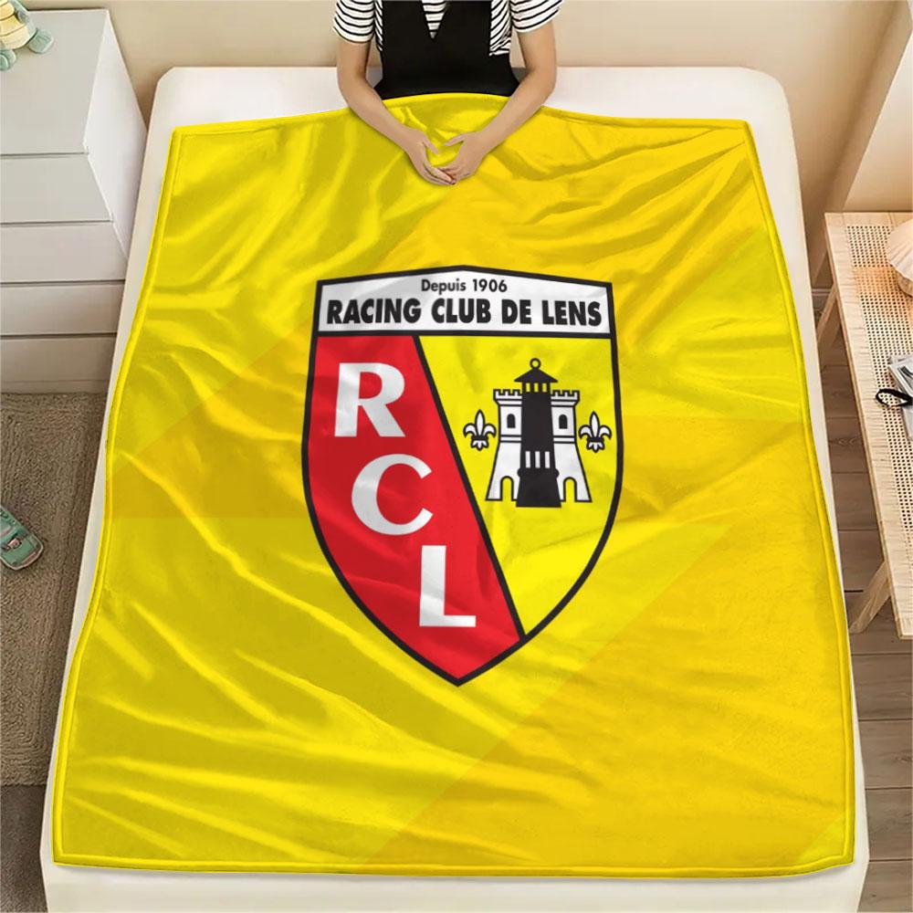 RC Lens Printed Flannel Blanket, soft throw for bedroom sofa, washable,soccer fan merchandise, great gift.