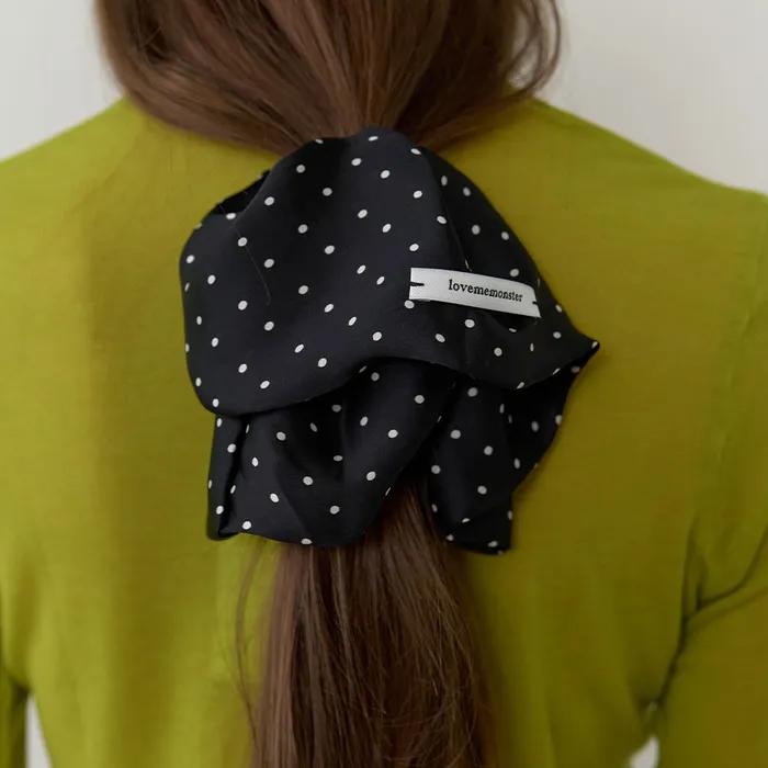 Dot Satin Scrunchy XL_2COL (L253MHA010)