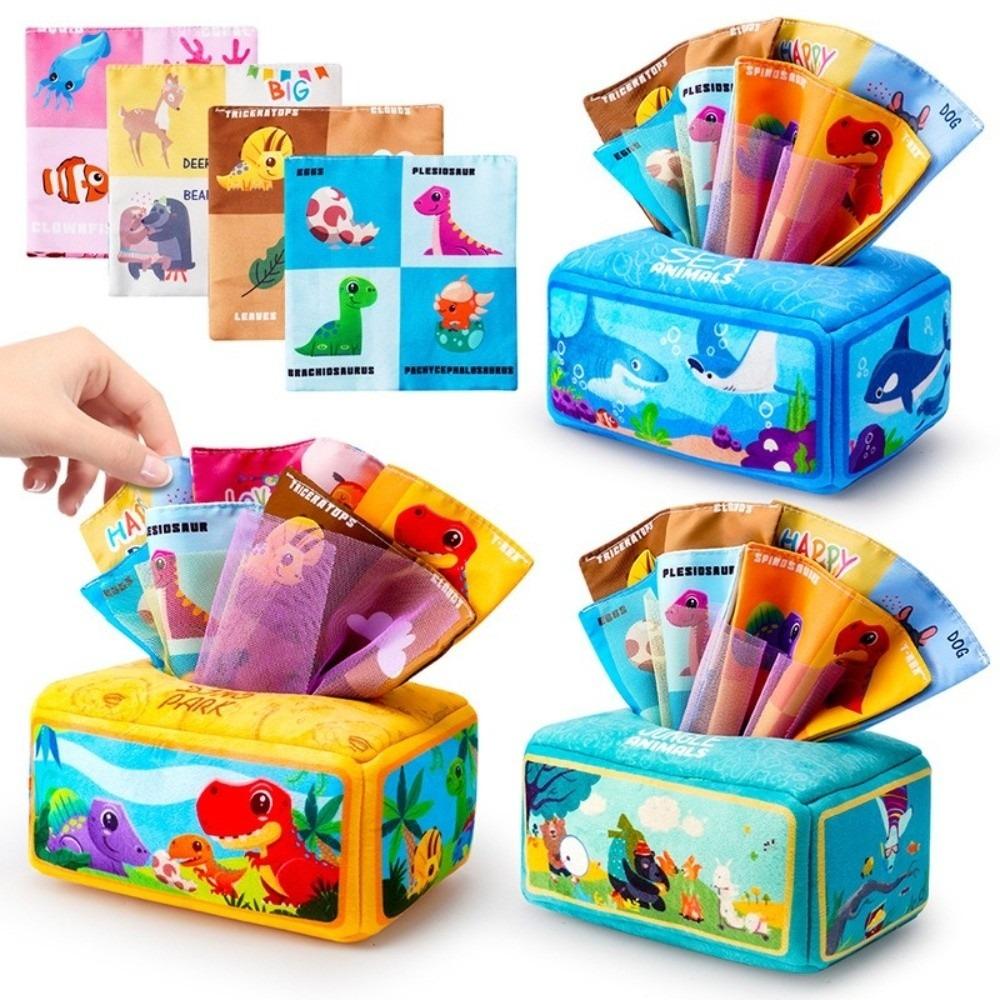 Pulling Game Baby Tissue Box Toy Education Montessori Children Cloth Toys  6-18 Month