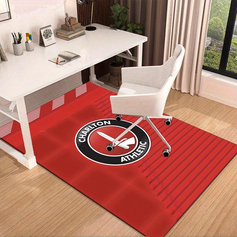 1PC Football Charlton-Athletic Crest Rug Game Carpet, Floor Mat for Bedroom Living Room Entryway Rug, Home Decor Idea Gift for Christmas birthday