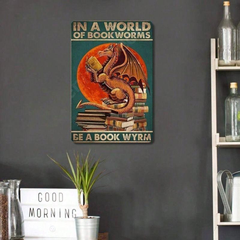 Metal Wall Art Vintage Dragon Retro Gothic Poster 20x30 cm Bar Home Decor