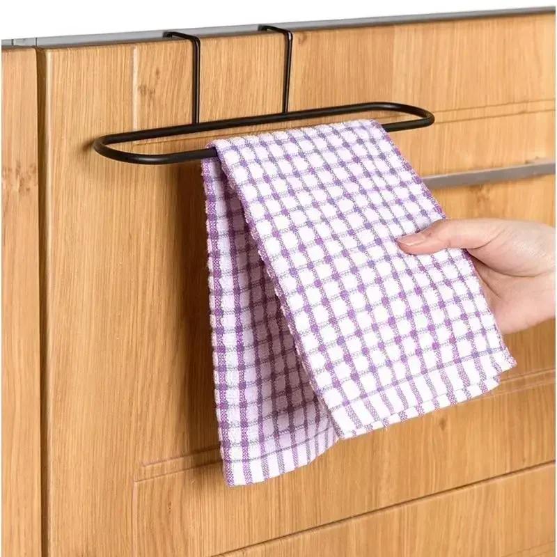 Kitchen Multifunctional Practical Toilet Paper Towel Rack Roll Holder Cabinet Hanging Shelf Non Punching Storage Racks Tools