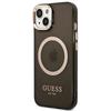 Hülle für iPhone 14 Plus Guess MagSafe Gold Schwarz