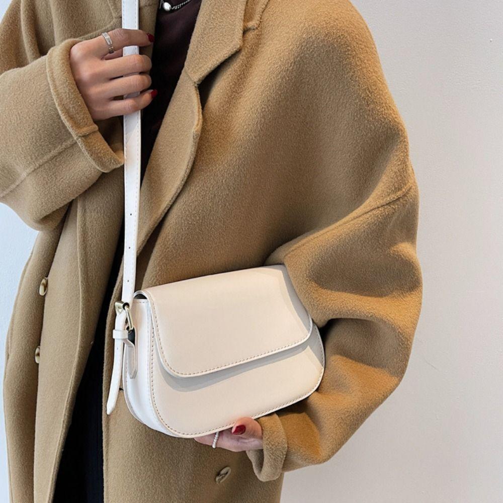 Korean Style PU Shoulder Bag Square Women Crossbody Bag Casual Flap Crossbody Shoulder Bag  Girl
