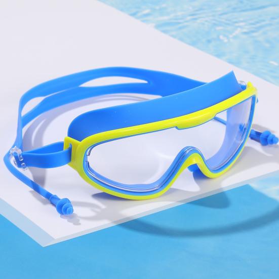 Kids Swim Goggles Large Frame Anti-Fog Swimming Glasses Clear View UV Protection Pool Goggles for Children 5-16 Years