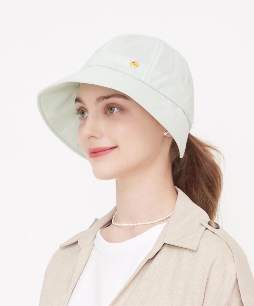ULUK Essential Strap Circle Decoration Linen Bonnet Hat 3 Colors
