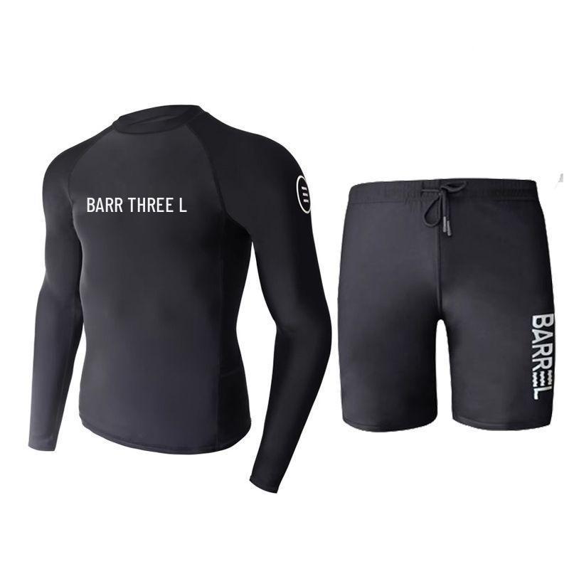 Korean Men's Long Sleeve Quick-Dry Diving Suit: Jellyfish-Proof Snorkeling & Surfing Set.