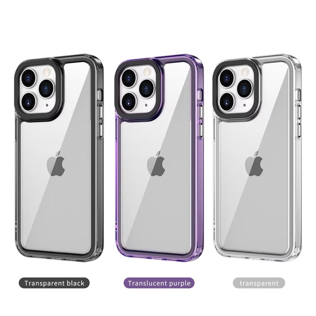 Custodia Trasparente di Lusso in Acrilico per IPhone 16 15 14 13 12 11XS XS Max XR 8 7 Antiurto Ultra Sottile Protettore Copertura a Protezione Totale