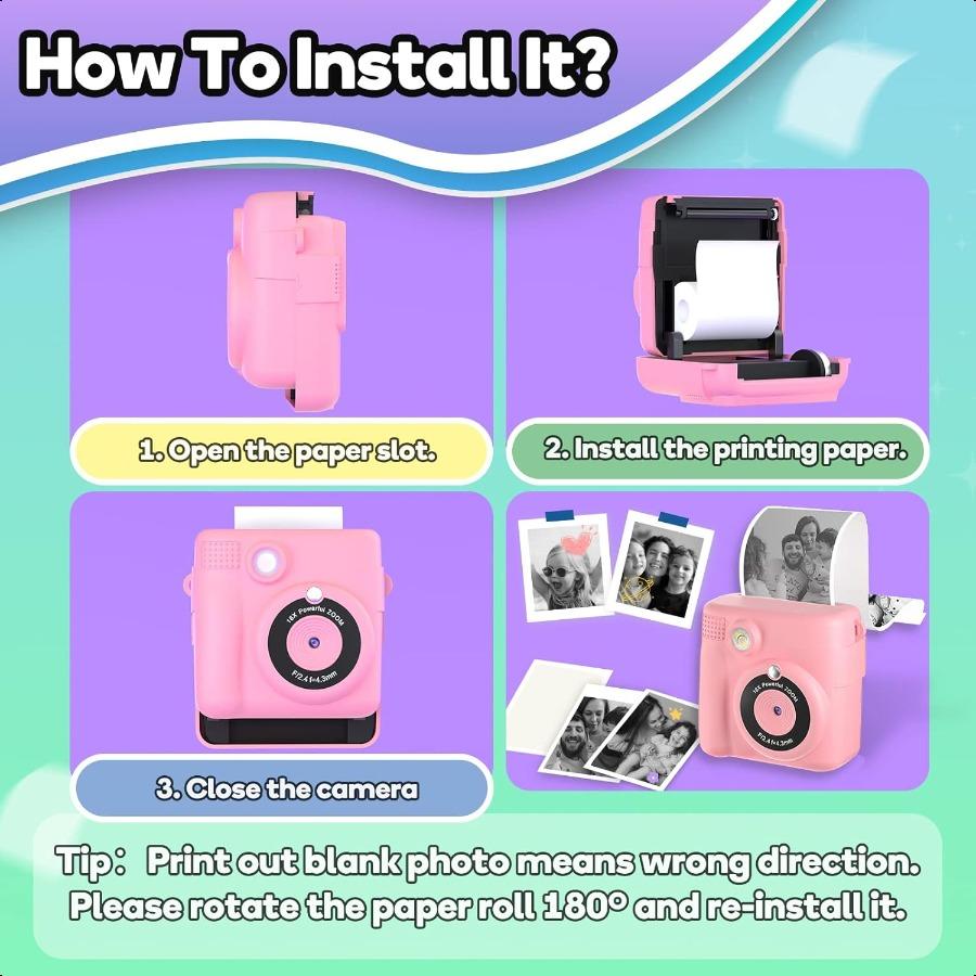 Printer Paper6 Rolls for Instant Print Camera HD Printing Thermal Print Paper 6 Rolls