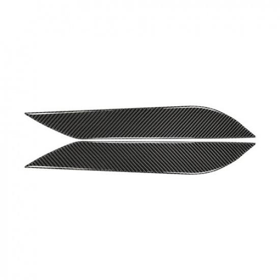 2x Carbon Fiber Car Front Headlight Eyebrow Eyelid Sticker For Nissan 350Z 03-09
