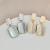 S925 Silbernadel Geometrische Quadratische Ohrringe – Elegant, Goldhaltig, Poliertes Finish