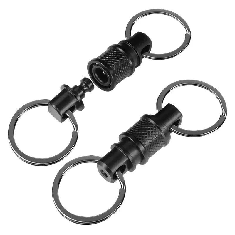 Portable Quick-Release Keychain Aluminum Alloy 360° Rotating Swivel Buckle Multi-Use Detachable Pendant Clip