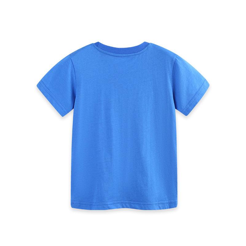 Summer new boys' short-sleeved T-shirt animal cartoon print children's round neck top