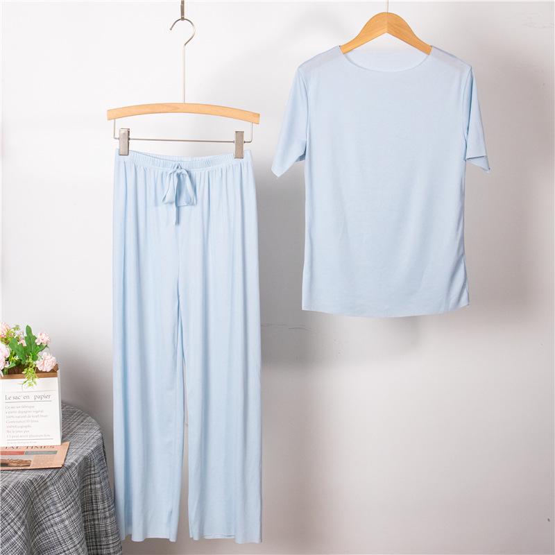 Set casual de vară pentru femei, din două piese largi, pentru acasă