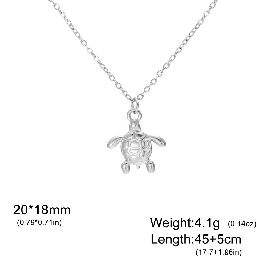 Sea Turtle Pendant Necklaces for Women Stainless Steel Gold Color Animal Jewelry 2026 Trend Necklace Birthday Gift Wholesale New