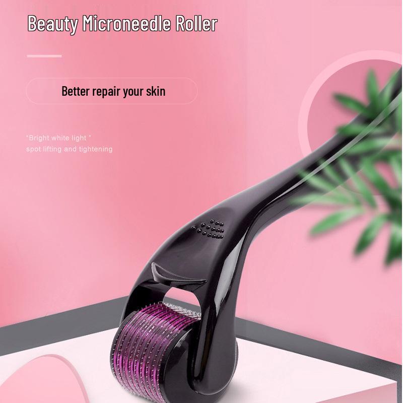 540 Stainless Steel Titanium Microneedle Facial Roller for Home & Salon Use
