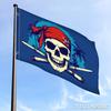 1pc Pirate-Themed Outdoor Flag - Skull And Crossed Swords Design, Durable Polyester, Suitable for Home, Garden, Party, And Event Decoration, Easy To I
