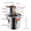 8/10/12/22/35L Durable Home DIY Distiller Moonshine Alcohol Stainless Copper Alcohol Whisky Water Wine Essential Oil Brewing Kit