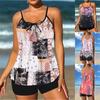 Geteilter Großer Flacher Winkel Badeanzug Damen Tankini Damen Bedruckter Badeanzug