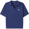 Sports Knitted Short Sleeve Polo Shirt Women Tops L226W064-04QJ