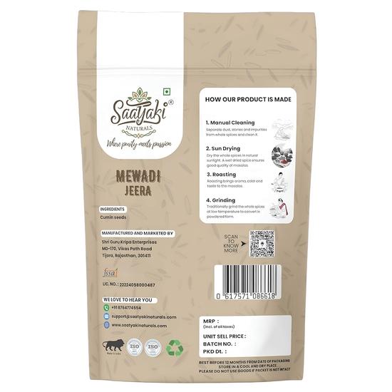 Saatyaki Naturals Organic Cumin Seeds -800gm | Pure & Natural Sabut Jeera/Jeerige/Zeera | Indian Whole Spice Essential for Cooking and Seasoning