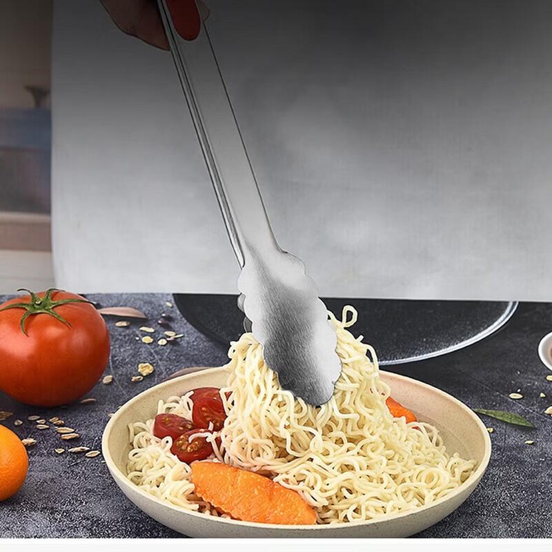 Flower-shaped Stainless Steel Food Tongs