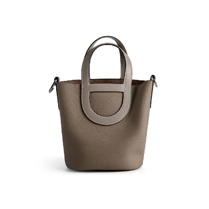 Top Layer Cowhide Pig Nose Bag 2025 New Versatile Handheld Basket Bag Genuine Leather Women's Bag Single Shoulder Crossbody Bag