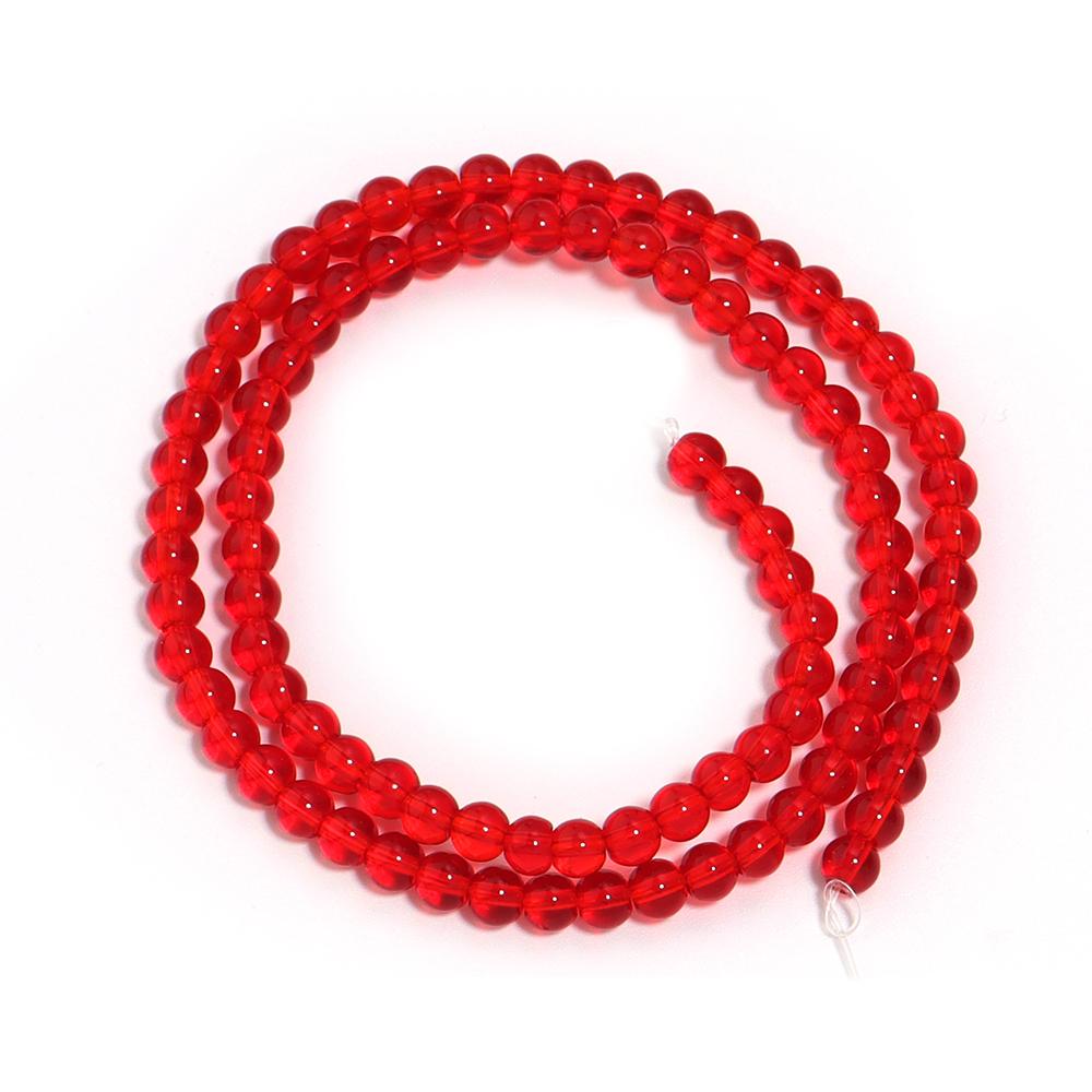 

1 Strand 4/6/8/10/12mm Red Glass Beads Smooth Round Loose Spacer Beads For Jewelry Making DIY Bracelets Necklace Accessories