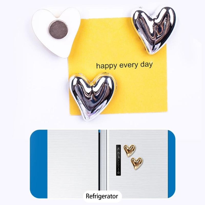 Packung mit 20 herzförmigen Harz-Kühlschrankmagneten mit starker magnetischer Rückseite für Fotos, Notizen, Kühlschrankdekoration