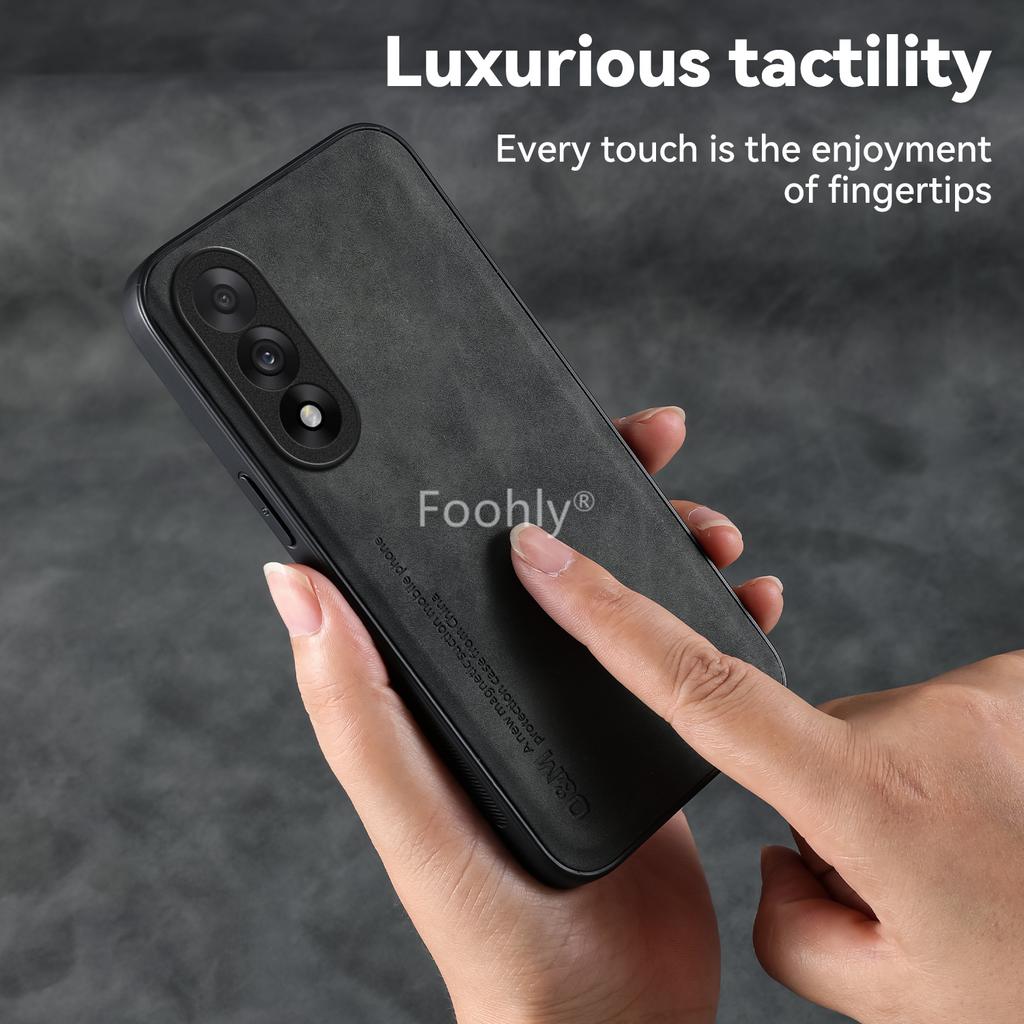 Nubuck Leather Shockproof Magnetic Case for OnePlus Nord 5 CE 5 CE5 5G Protective Cover Back Shell Coque Funda