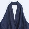 Women's Fashion New Arrival: European and American Tie-up Denim Halter Collar Backless Midi Dress 